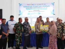 Polres Aceh Besar Launching Gerakan Pangan Murah Serentak Meriahkan HUT ke-80 RI
